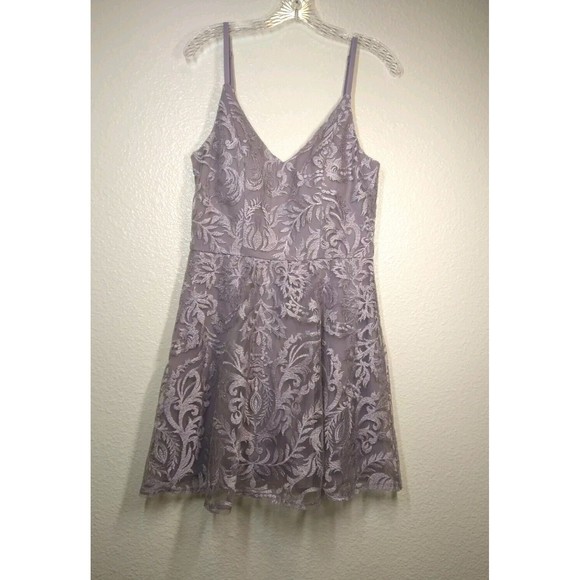 Speechless Women's Purple Shimmer Cocktail And Party Dress Juniors 11 - Picture 8 of 16